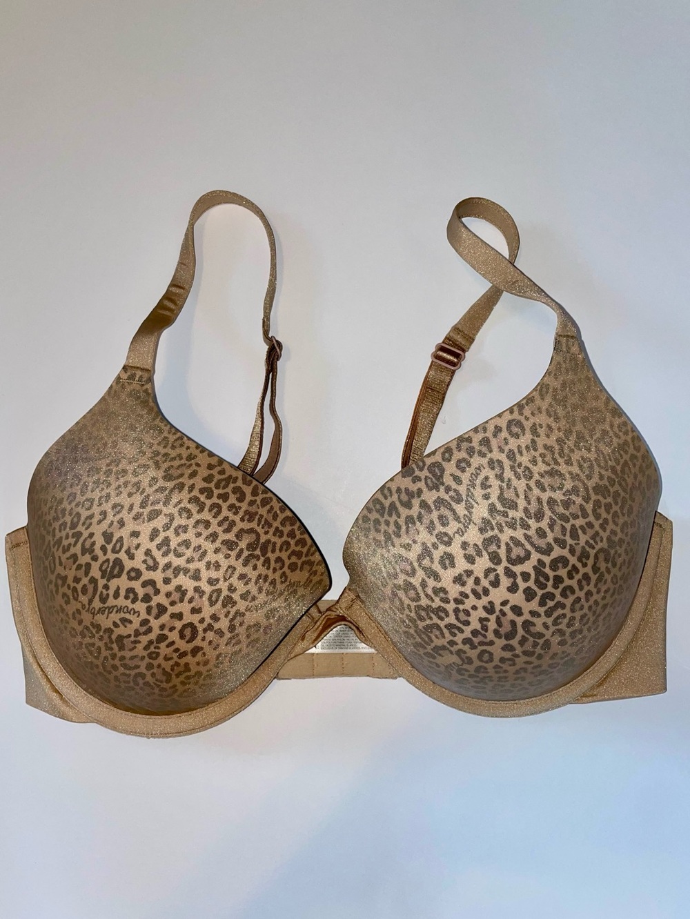 Wonderbra Shimmer Leopard Print Push-Up Underwire Bra 34D